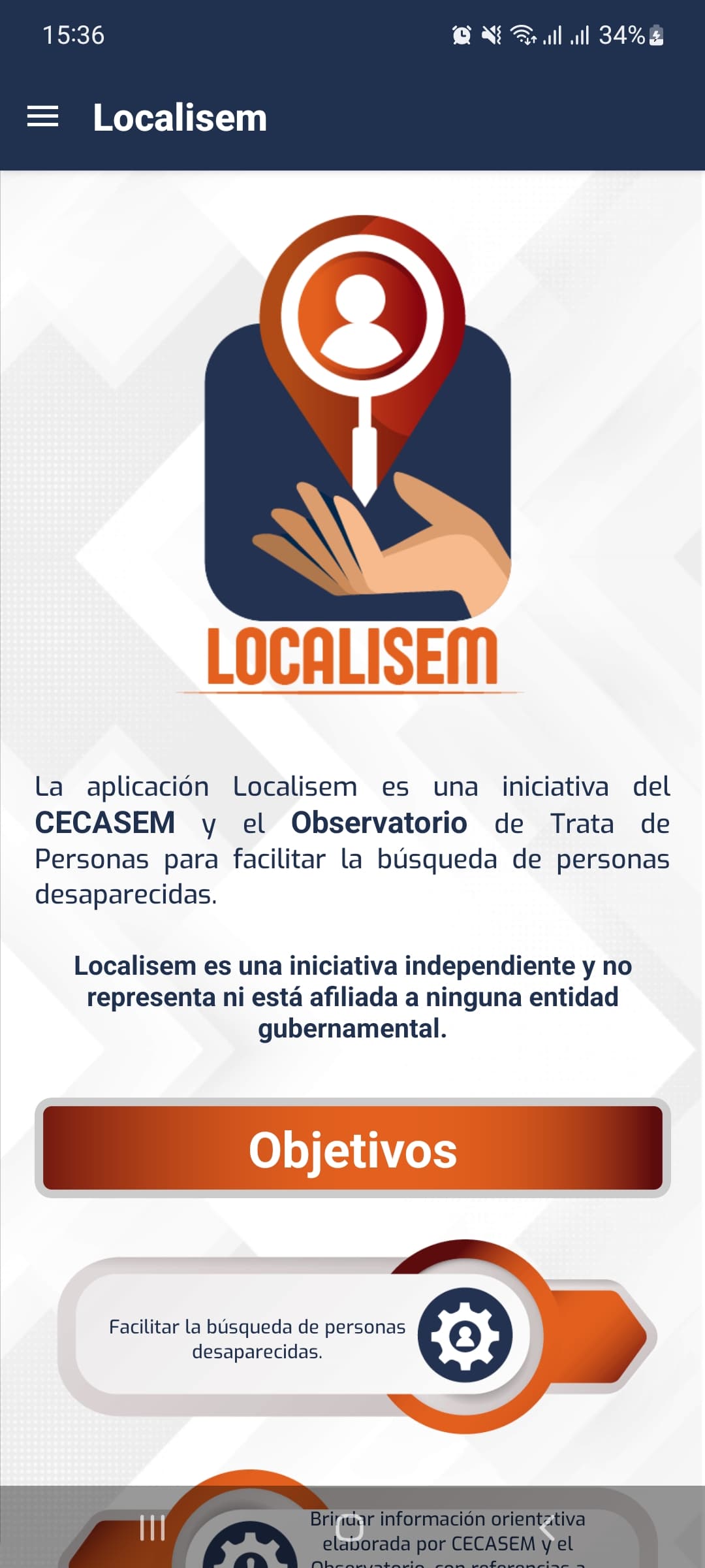 LOCALISEM public mobile home screen